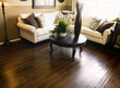 Hard wood flooring in living room area
