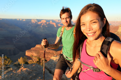 Photo: Couple hikers in Grand Canyon Couple hikers in Grand Canyon