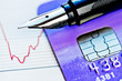 Credit card and pen