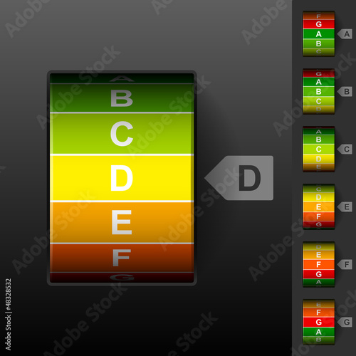 Vector: Energy efficiency rating Energy efficiency rating