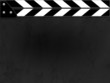Clapper board or slate black board with texture