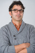 handsome man with glasses