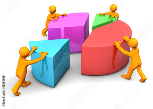 Illustration: Teamwork Piechart Teamwork Piechart