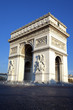 Photo: Vertical view of famous Arc de Triomphe Vertical view of famous Arc de Triomphe