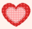 Two patchwork hearts