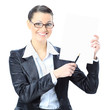 Âeautiful business woman in glasses