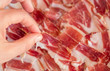 Picking serrano ham