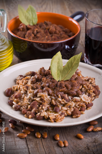Photo: Rice and beans. Rice and beans.
