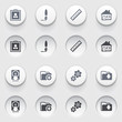 Vector: Document icons on white buttons. Set 2. Document icons on white buttons. Set 2.