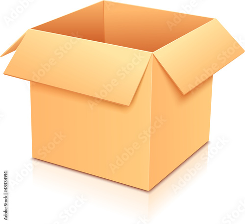 Vector: Vector yellow empty paper box, template for your design Vector yellow empty paper box, template for your design