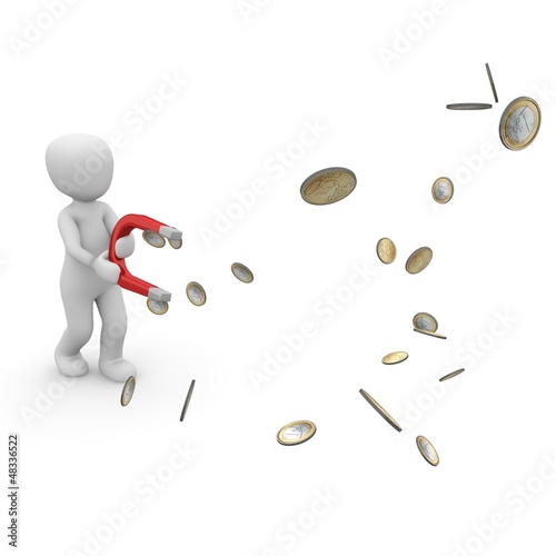 Illustration: Geld Magnet Geld Magnet