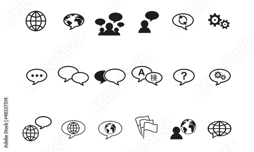 Vector: Iconset Sprachwahl Iconset Sprachwahl