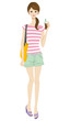 Young woman take a drink -casual-