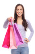 Attractive woman with shopping bags