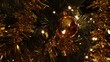 Àrvore de Natal, pormenor com luzes a cintilar, timelapse