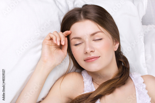 Photo: young woman dreaming young woman dreaming