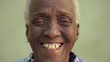 Video: Portrait of funny elderly black woman smiling and laughing Portrait of funny elderly black woman smiling and laughing