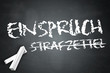 Schreibtafel "Einspruch / Strafzettel"