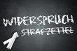 Schreibtafel "Widerspruch / Strafzettel"
