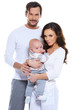 Happy beautiful young family
