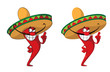 Vector: pepper smile set pepper smile set