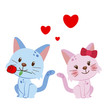 illustration of a pair of cat