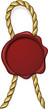 Red Sealing wax with rope