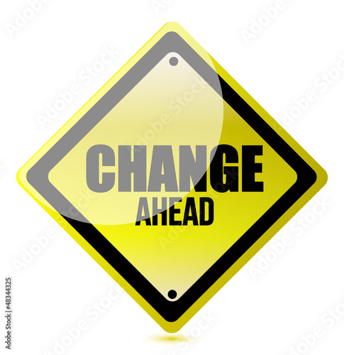 Illustration: change ahead road sign change ahead road sign