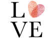 Vector: love with red fingerprint heart, vector love with red fingerprint heart, vector
