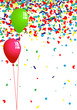 Konfetti und Luftballons