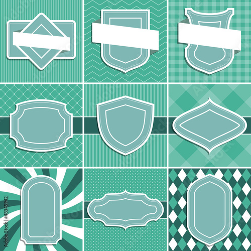 Vector: Set of christmas vintage backgrounds. Set of christmas vintage backgrounds.