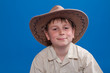 portrait of a boy in a cowboy hat