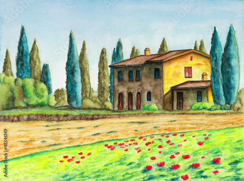 Illustration: Country house Country house