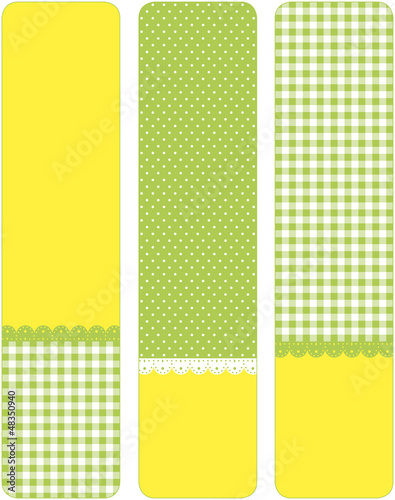Vector: gelb grüne banner kariert und gepunktet gelb grüne banner kariert und gepunktet