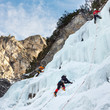 A Group of Ice Climbers in South Tyrol, Italy