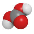 Carbonic acid (H2CO3) molecule, chemical structure.