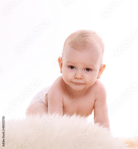 Photo: Beautiful baby in diaper Beautiful baby in diaper