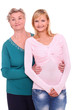Happy elderly woman with granddaughter