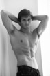 Young sexual man with naked torso