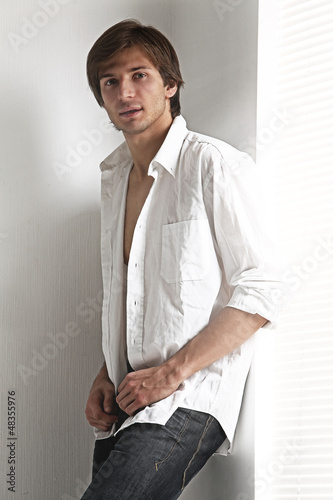 Photo: Young sexual man with naked torso Young sexual man with naked torso