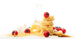 Photo: Spaghetti with vegetables isolated Spaghetti with vegetables isolated