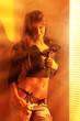 Golden light photo of sexual woman