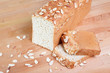 Fresh baked loaf of gluten free almond bread