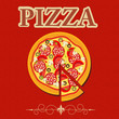Vector: Pizza Menu Template in vintage retro grunge style Pizza Menu Template in vintage retro grunge style