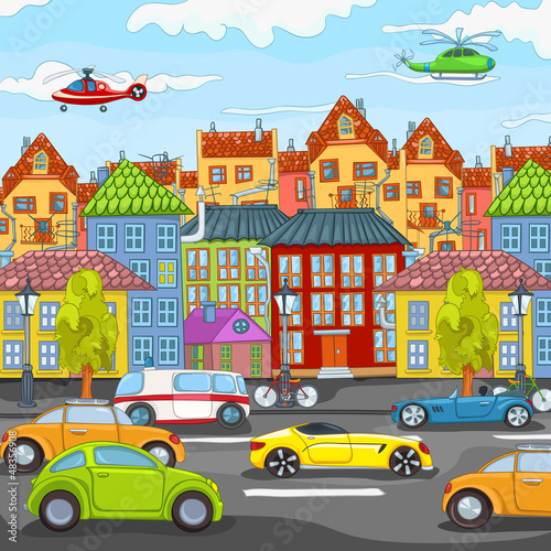 Vector: City Cartoon. City Cartoon.