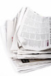 stack of newspapers isolated