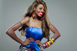 African-american fashion model.