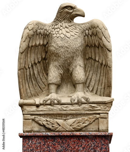 Photo: Antique statue - eagle with a sword Antique statue - eagle with a sword