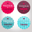 Badges rétro Saint Valentin