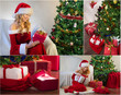 Photo: Postcard for Christmas with Christmas tree and gifts no. 3 Postcard for Christmas with Christmas tree and gifts no. 3